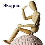 Skognic person calculating with Conciousness, Knowledge and Science